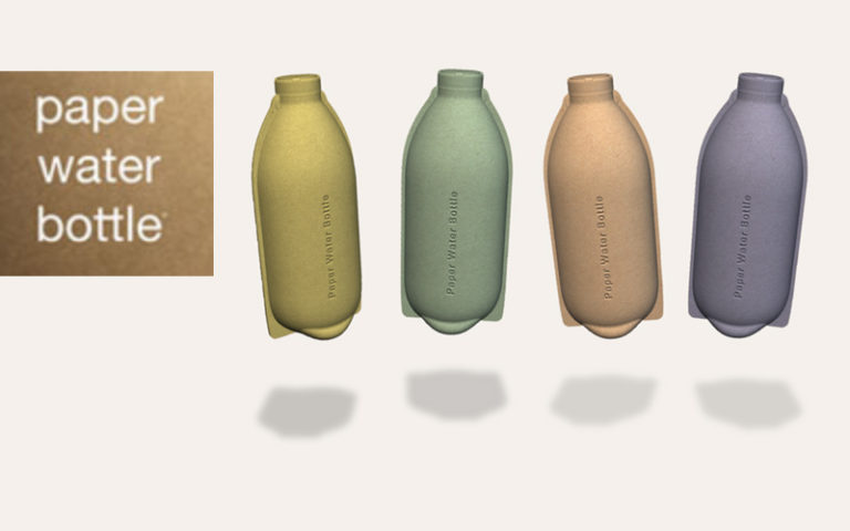 nachhaltiges Verpackungsdesign, papier wasser flasche