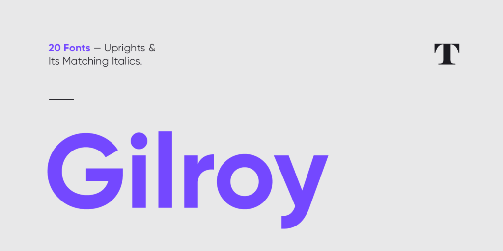 Gilroy Font - Sans Serif