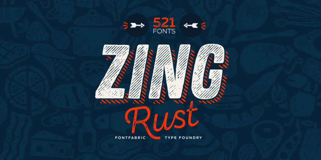 Zing Rust Font- Handgemachte Grunge Schrift