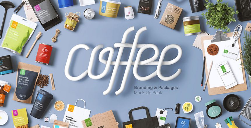Coffee Branding Mockup - Präsentationsvorlagen für Coffeeshops